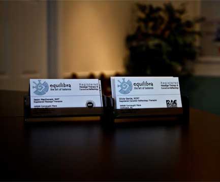 image of equilibra business cards